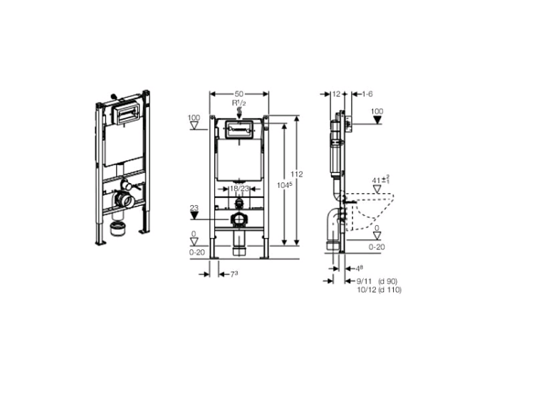 Duofix Basic Delta 458.103.00.1 Система инсталляции для подвесного унитаза (рама, бачок) Geberit - фото №20