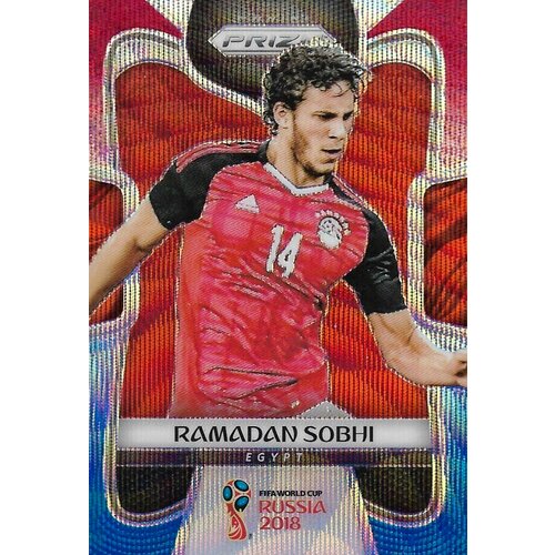 Коллекционная карточка Panini Prizm FIFA World Cup Russia 2018 #60 Ramadan Sobhi - Red Blue Wave S0305