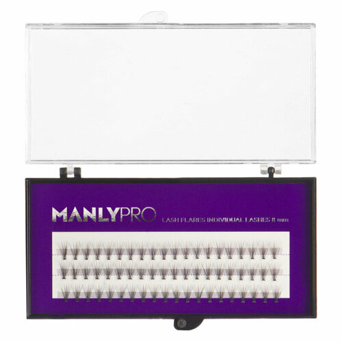 Ресницы-пучковые MANLY PRO РП03, шелк, 8мм, черные