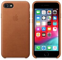 Чехол Apple кожаный для iPhone 8 / 7 bright orange