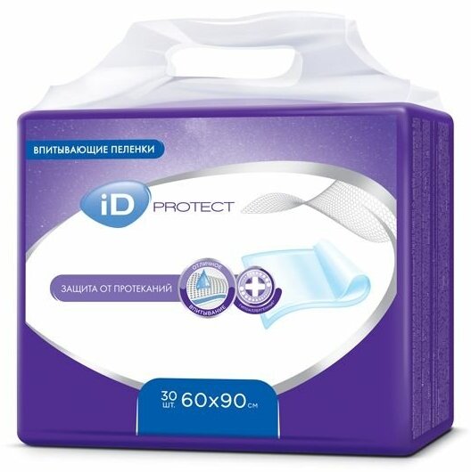 Пеленки iD Protect, 60x90 см, 30 шт.