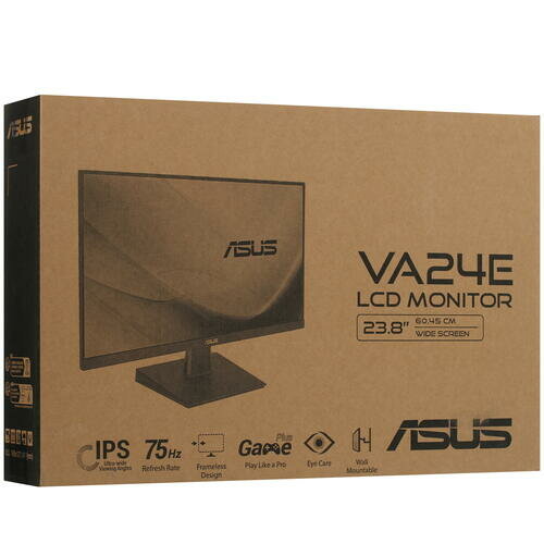 ASUS VA24EHE 23.8" Wide LED IPS monitor, 16:9, FHD 1920x1080, 5ms(GTG), 250 cd/m2, 100M :1 (3000:1), 178°(H), 178°(V), D-Sub, DVI-D, HDMI, 75 Hz, VESA 100x100 mm, Kensington lock, Flicker free, b - фото №18