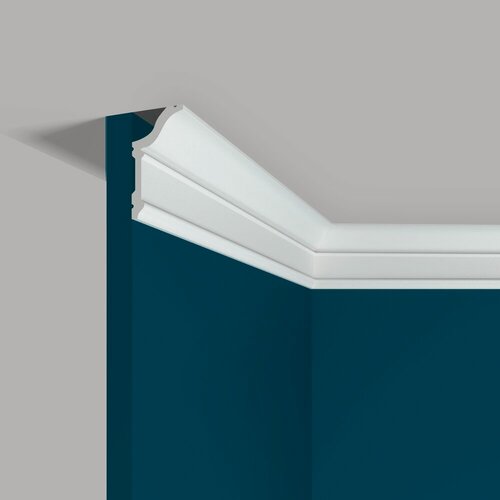 Изображение товара Плинтус потолочный 32х60 мм для натяжного потолка под подсветку под покраску полистирол Перфект Plus P93-1 метр