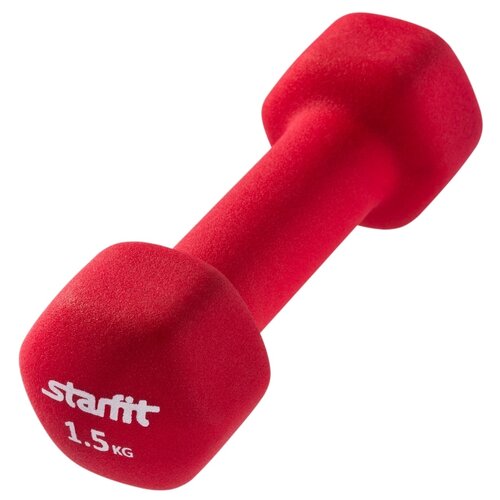 фото Гантель цельнолитая Starfit DB-201 1.5 кг насыщенная красная