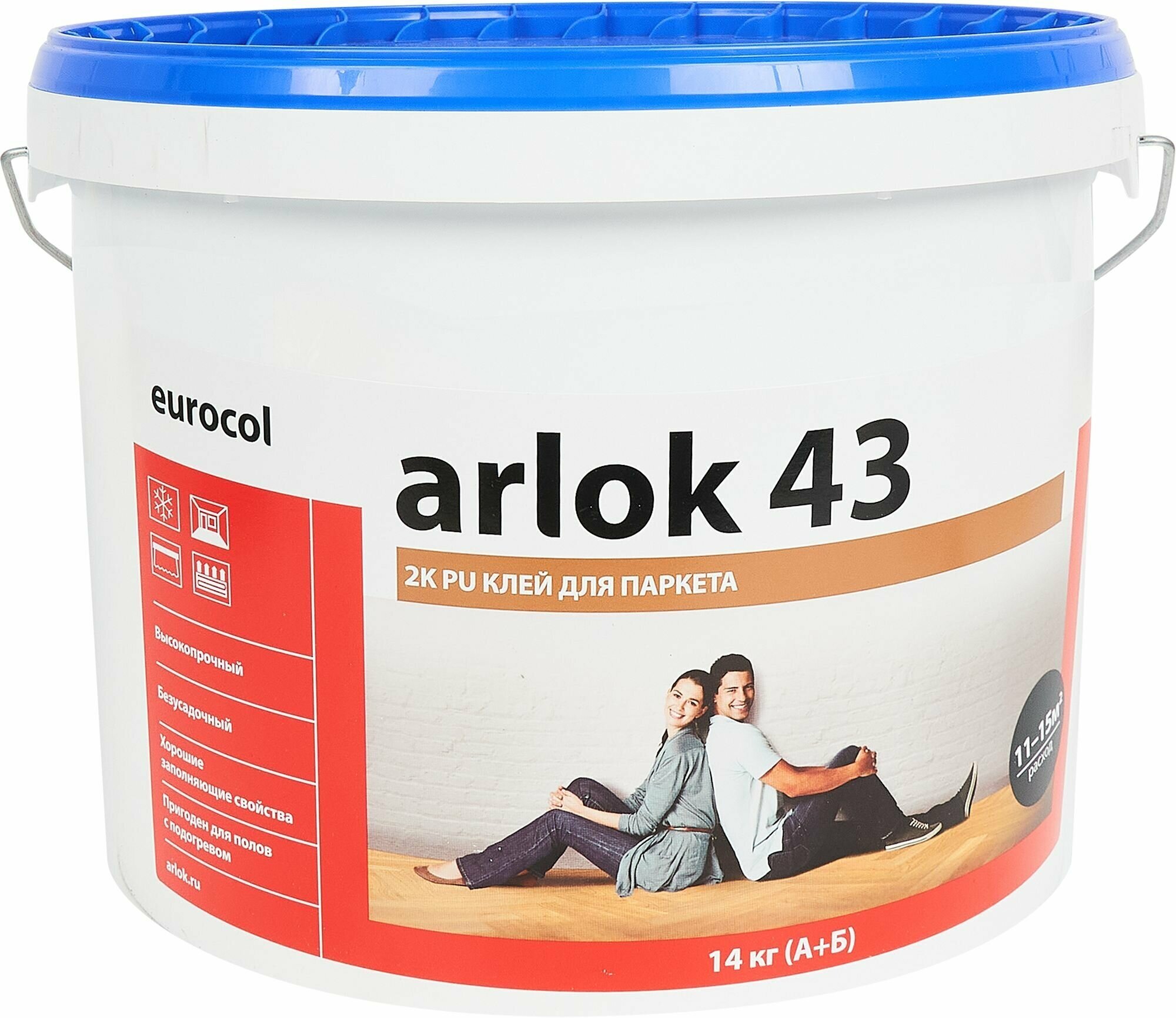 Клей для паркета Arlok 43 2К PU 14 кг