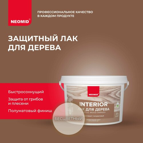 NEOMID Interior бесцветный, полуматовая, 2.66 кг, 2.5 л