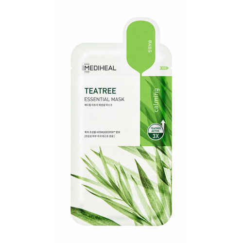 Успокаивающая тканевая маска для лица с экстрактом чайного дерева Mediheal Teatree Essential Mask /24 мл/гр. успокаивающая тканевая маска для лица с экстрактом чайного дерева mediheal teatree essential mask