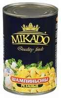 Шампиньоны MIKADO соленые резаные 425 мл