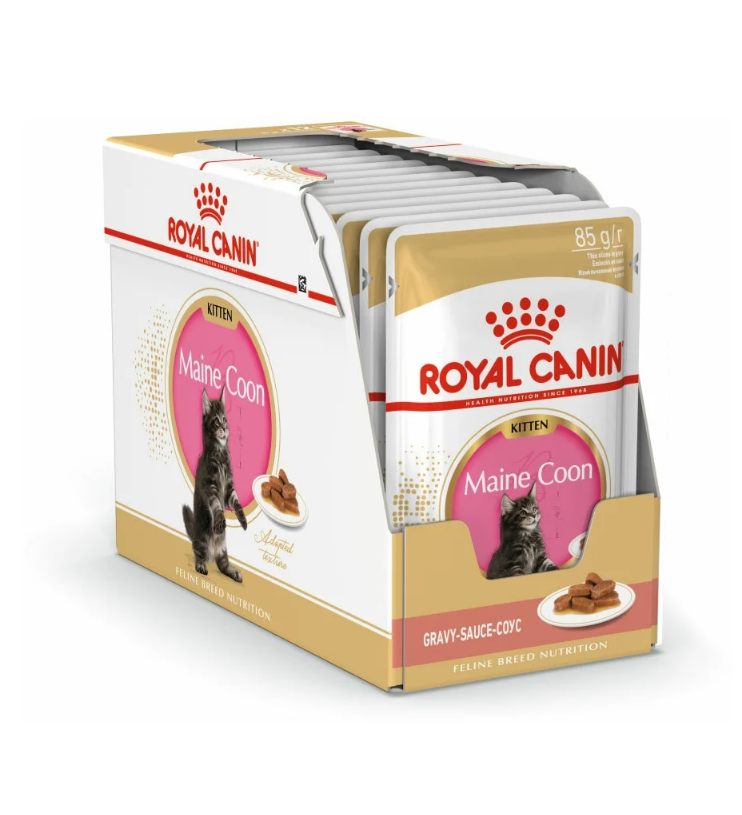 Влажный корм для котят Royal Canin Мейн-кун 12 шт. х 85 г (кусочки в соусе)