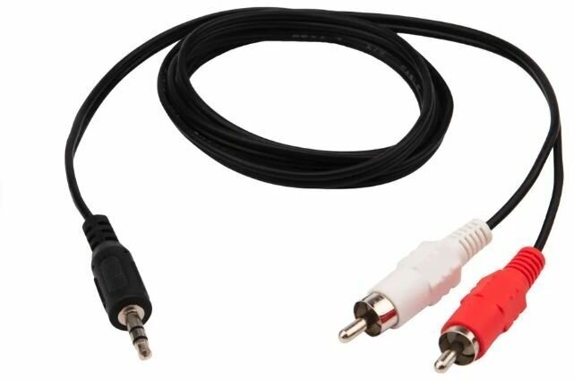 фото AUX 3,5 мм на 2RCA кабель Аудио Стерео Rexant 1.2 м /Jack 3.5mm тюльпаны