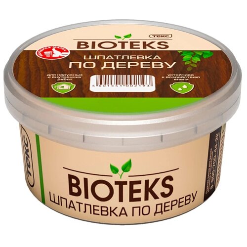 Шпатлевка ТЕКС BIOTEKS по дереву, белый, 0.25 кг шпатлевка текс bioteks по дереву бук 0 75 кг