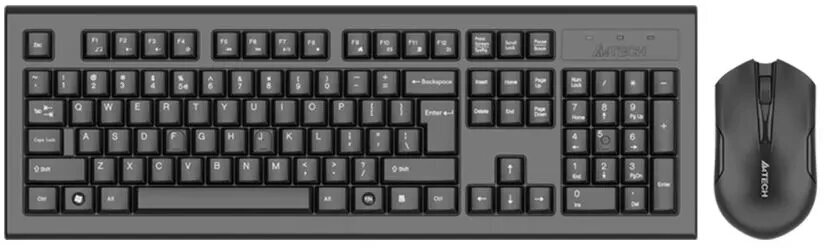 Комплект мыши и клавиатуры A4Tech 3000NS черный/черный