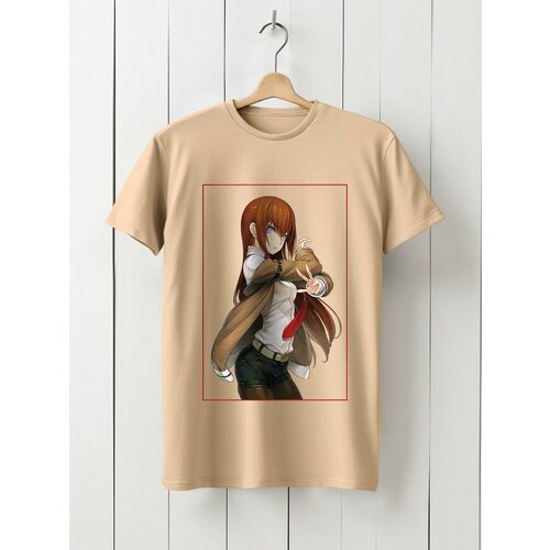 фото Футболка твоя футболка!, хлопок, принт сюжетный, размер m, бежевый