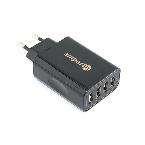 блок питания amperin 4 port usb 5v 2 4a yds tc028 4 0 0 black Блок питания Amperin 4-port 5V 2.4A (USB) 12W