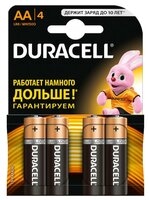 Батарейка Duracell Basic AA BL4 4 шт картон