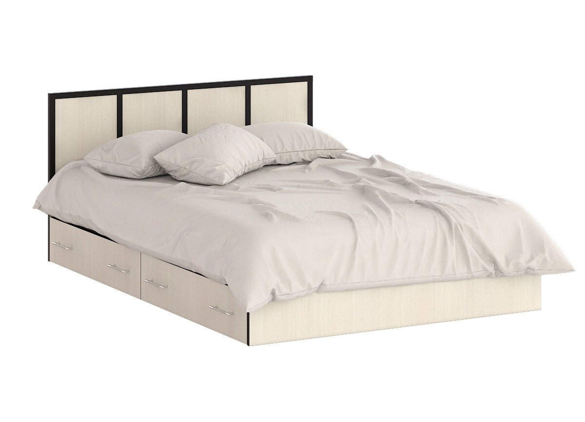 Кровать с ящиками 140х200 венге/дуб лоредо - СВ0063