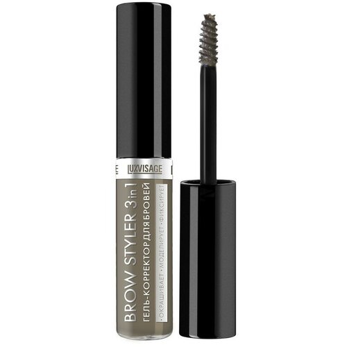 luxvisage гель корректор для бровей brow styler тон 1 Гель-корректор для бровей LUXVISAGE BROW STYLER 3 IN 1 тон 1 латте