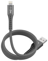 Кабель Dotfes Durable Nylon Braided USB - Lightning (A08) 1 м black