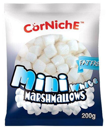 Маршмеллоу Мини белый (Marshmallows White) 200 г зефир - фотография № 1