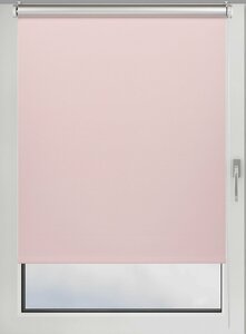 Штора рулонная блэкаут Silver 55х160 см на окно розовый