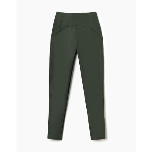 Брюки леггинсы  Gloria Jeans, прилегающий силуэт, повседневный стиль, размер L, зеленый