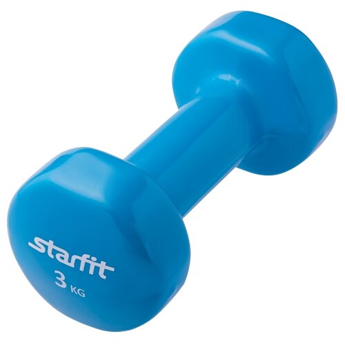 фото Гантель цельнолитая Starfit DB-101 3 кг синяя