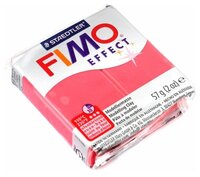 Полимерная глина FIMO Effect запекаемая полупрозрачный красный (8020-204), 57 г