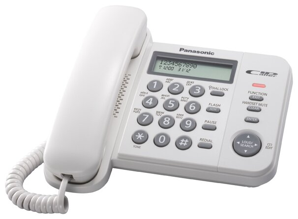 Телефон Panasonic KX-TS 2356 RU-W /АОН, 50 номеров/
