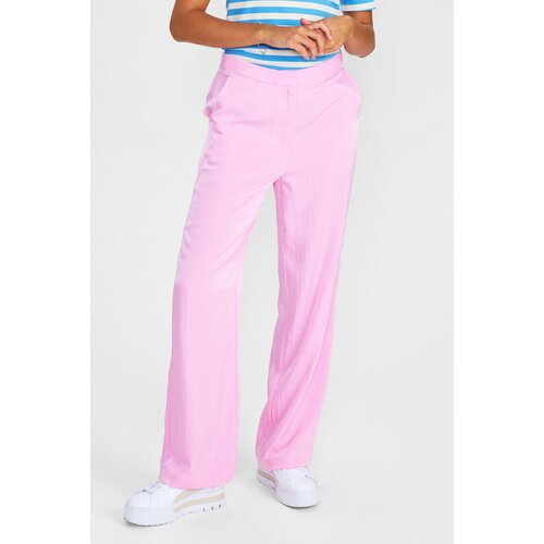фото Брюки палаццо numph, размер 38, розовый