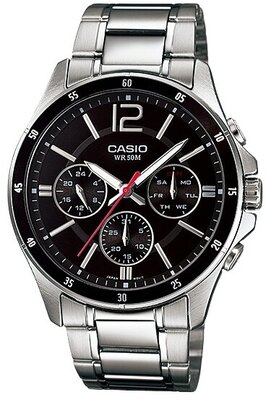 Наручные часы CASIO Collection MTP-1374D-1A, серебряный, черный