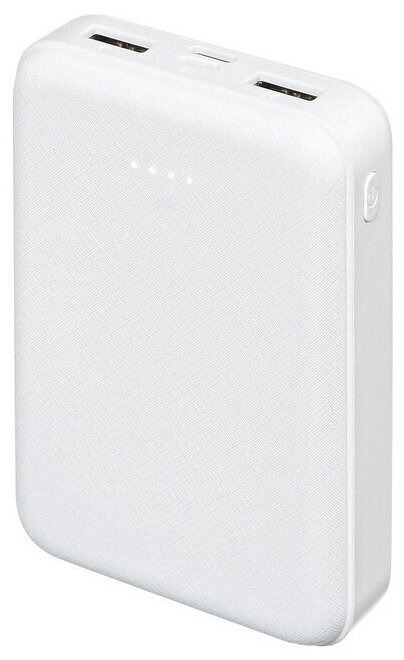 Внешний аккумулятор (Power Bank) Buro T4-10000 10000mAh 2A 2xUSB white (T4-10000-WT)