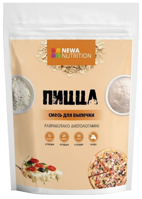 Newa Nutrition Смесь для выпечки пиццы, 200 гр, Newa Nutrition