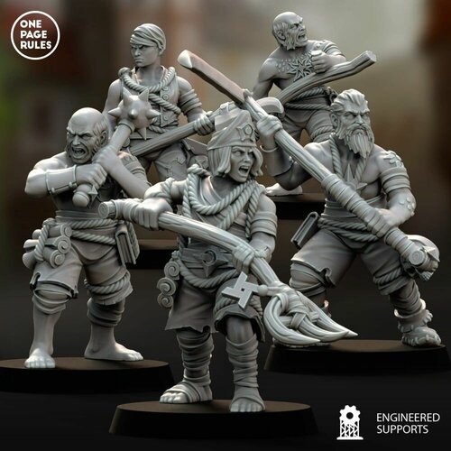 Warhammer Fantasy Empire Flagellants/ Набор фигурок для Warhammer Имперские флагеллянты warhammer fantasy empire cannon with crew набор фигурок для warhammer имперская пушка с командой