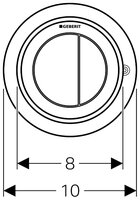 Кнопка смыва GEBERIT 116.057.KJ.1 Type 10 Белый/глянцевый хром