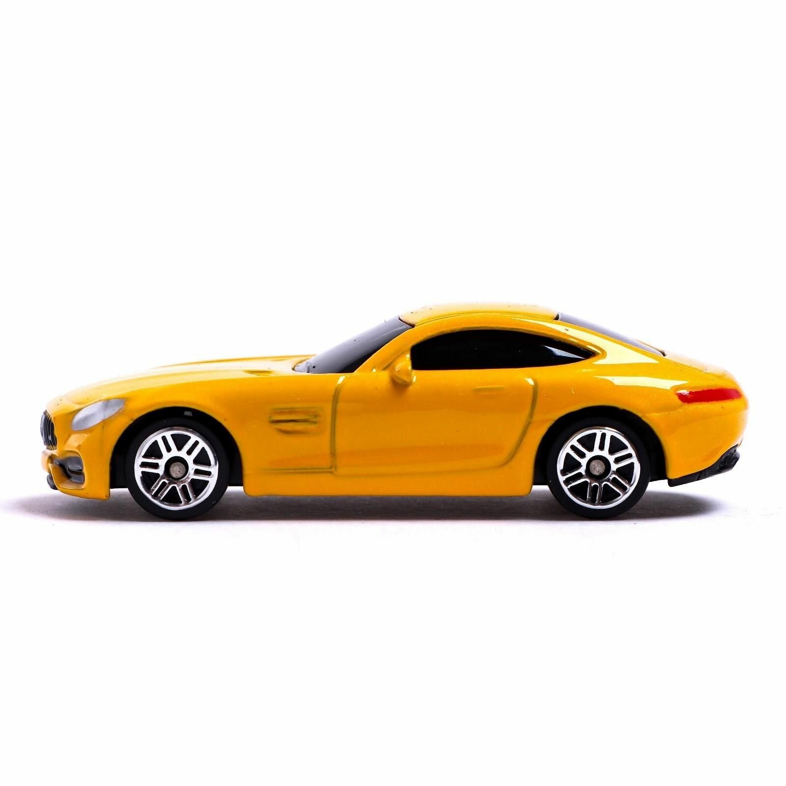 Машина металлическая MERCEDES-AMG GT S, 1:64, цвет жёлтый - фотография № 6