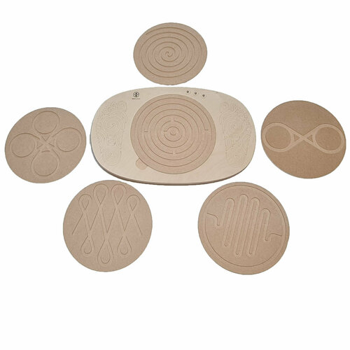 Балансборд с лабиринтом (6 сменных вкладышей)/ Для детей и взрослых/ бильгоу