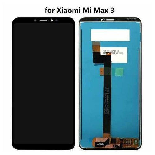 Дисплей для Xiaomi Mi Max 3 (M1804E4A) в сборе с тачскрином Черный - Оптима