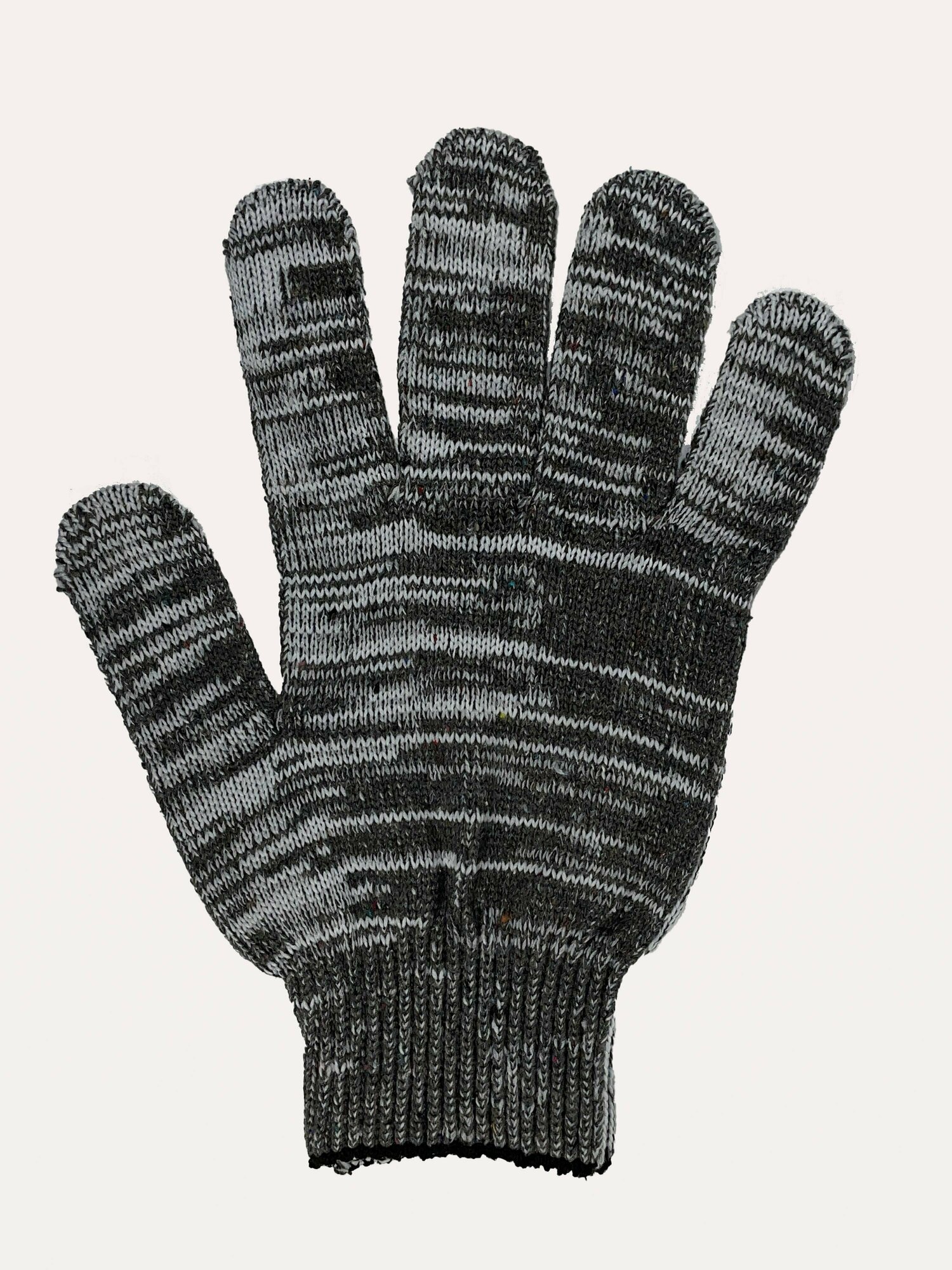 Рабочие перчатки трикотажные строительные хб с ПВХ нанесением "точка", 10 класс, 5 нитей, 50 пар - фотография № 5