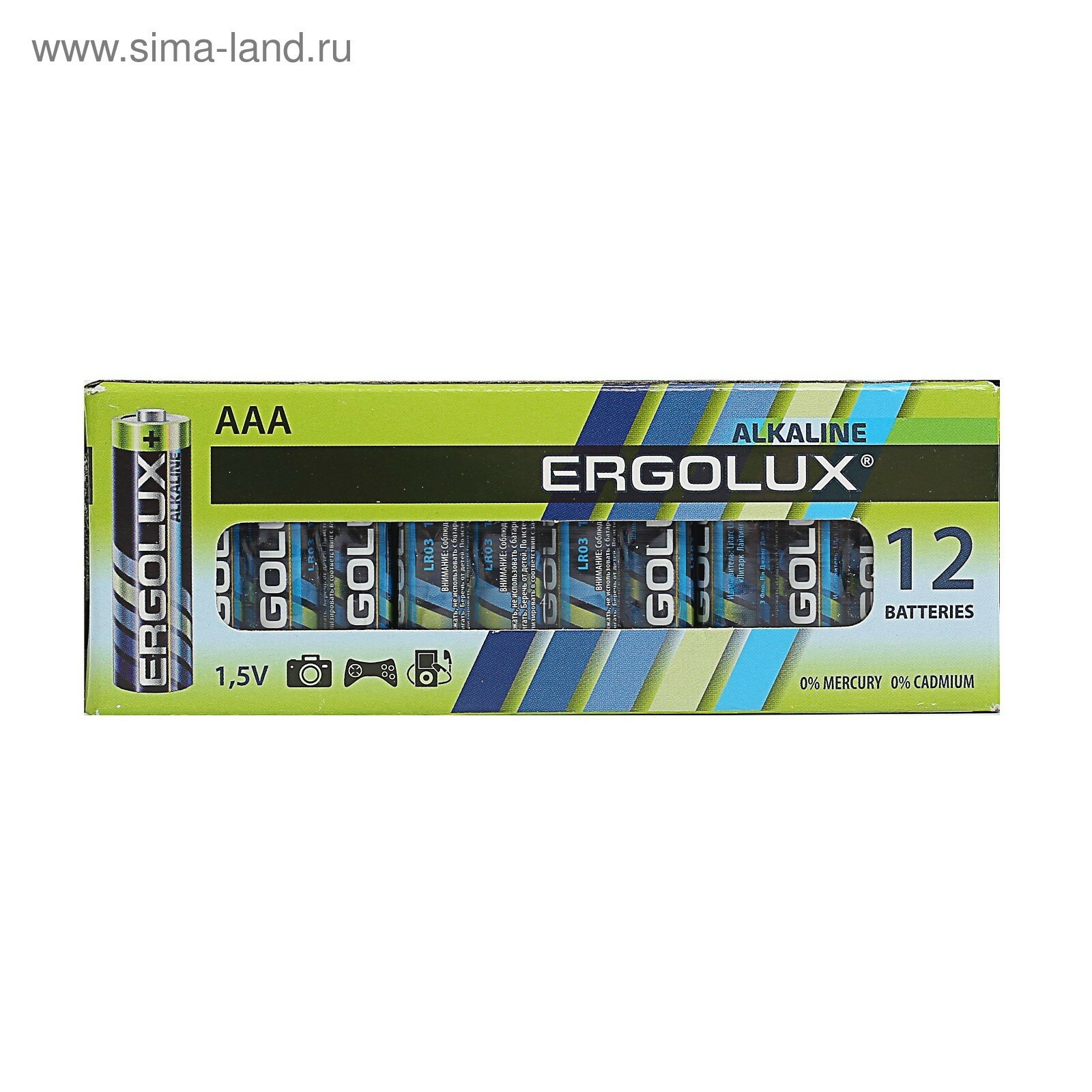 AAA Батарейка ERGOLUX Alkaline LR03 SR4, 4 шт. 1250мAч - фото №20