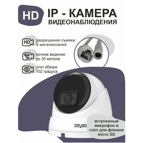 Антивандальная купольная IP-видеокамера Satvision