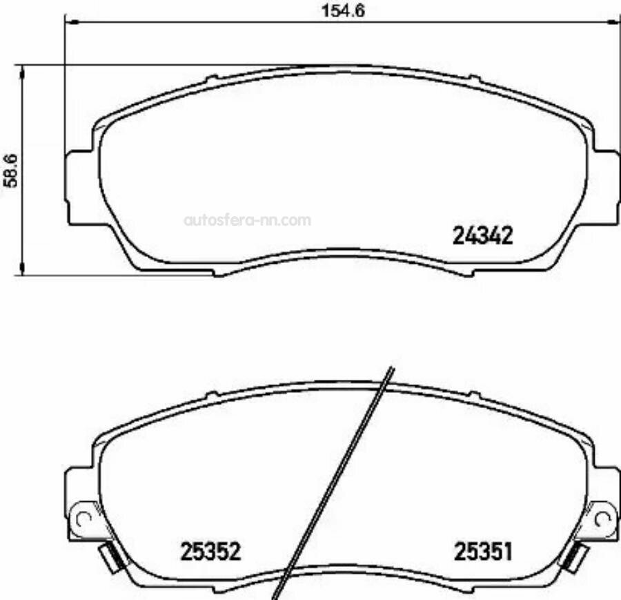 BREMBO P28068 P28068 BREMBO Колодки тормозные передние HONDA (DONGFENG) CR-V 02/12-> / HONDA (DONGFENG) CR-V 03/07