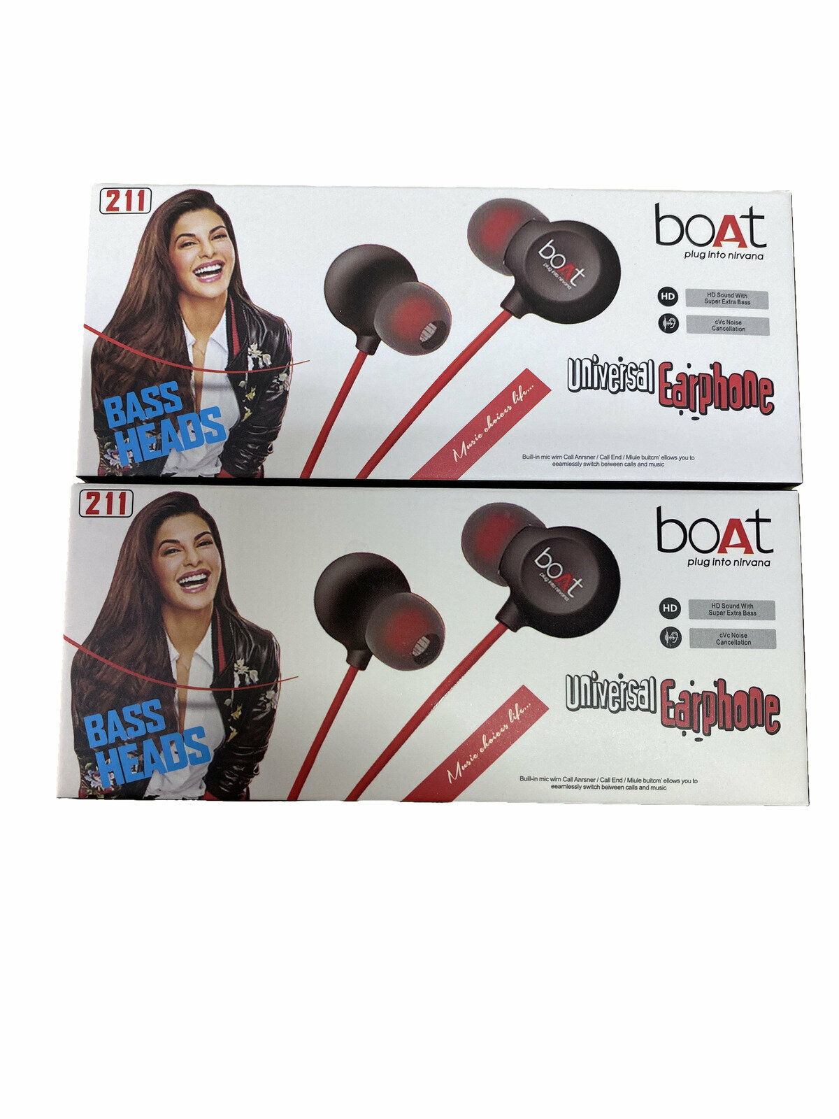 Наушники проводные universal Earphone boat 211 BASS HEADS