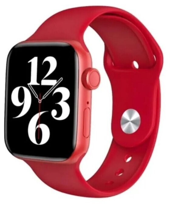 Умные смарт часы со встроенными датчиками, с беспроводной зарядкой Smart Watch НW 16, 44mm, красный