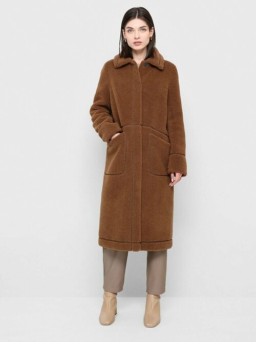 Пальто ALEF, размер 42, коричневый