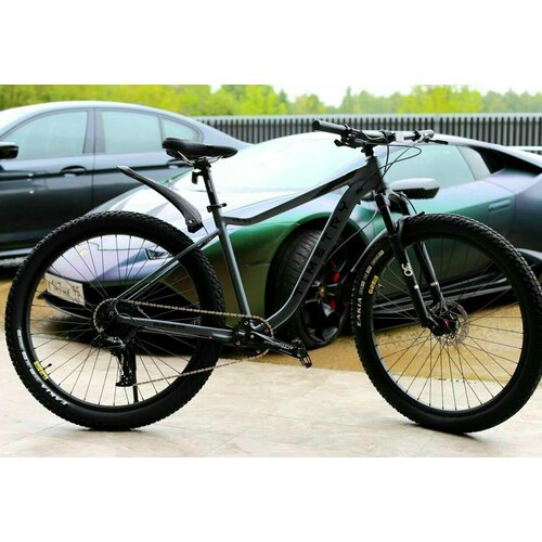 Велосипед Richiesto ТT07710s 29 Гидравлические тормоза Алюминиевая рама 19 Взрослый Подростковый Унисекс Горный Для активного отдыха черно-серый 3082000₽