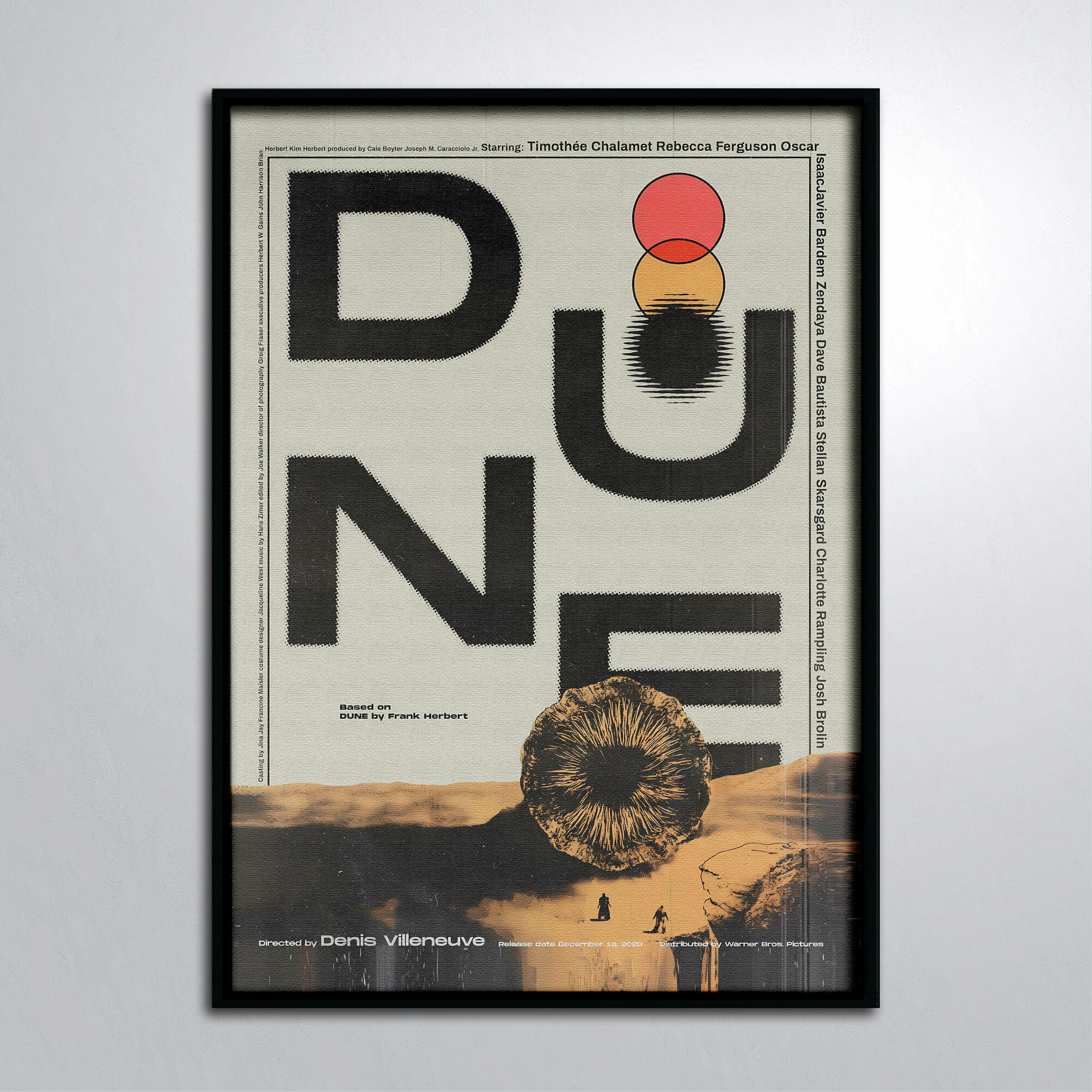 Постер в раме/Дени Вильнёв Дюна Винтажный Плакат Dune: Part One