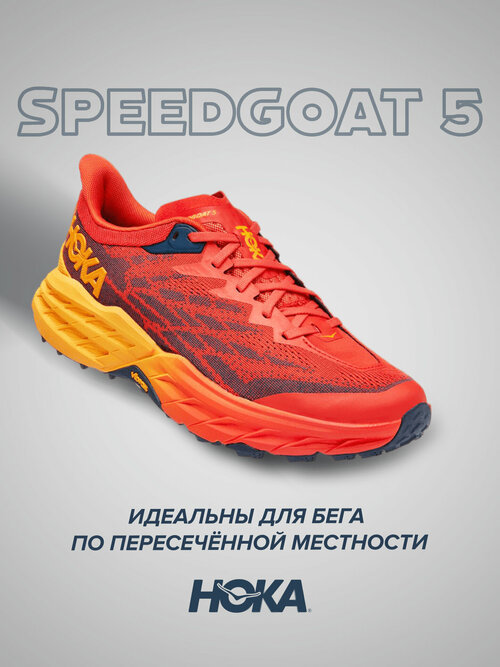 Кроссовки HOKA Speedgoat 5, полнота D, размер US9D/UK8.5/EU42 2/3/JPN27, красный