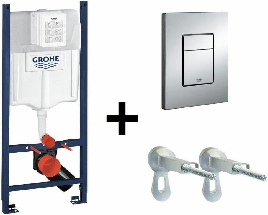 Рамная инсталляция Grohe Rapid SL 38840000 синий/белый - фотография № 9