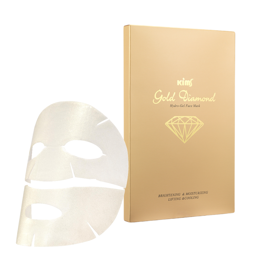 Гидрогелевая золотая маска для лица Kims Gold Diamond Hydro-Gel Face Mask (набор из 5 шт.)