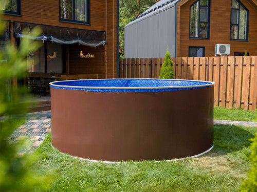Изображение товара Бассейн каркасный Лагуна 4,5 х 1,25 м темный шоколад RAL 8017 45011